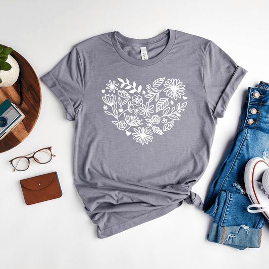 Floral Heart Unisex Tee