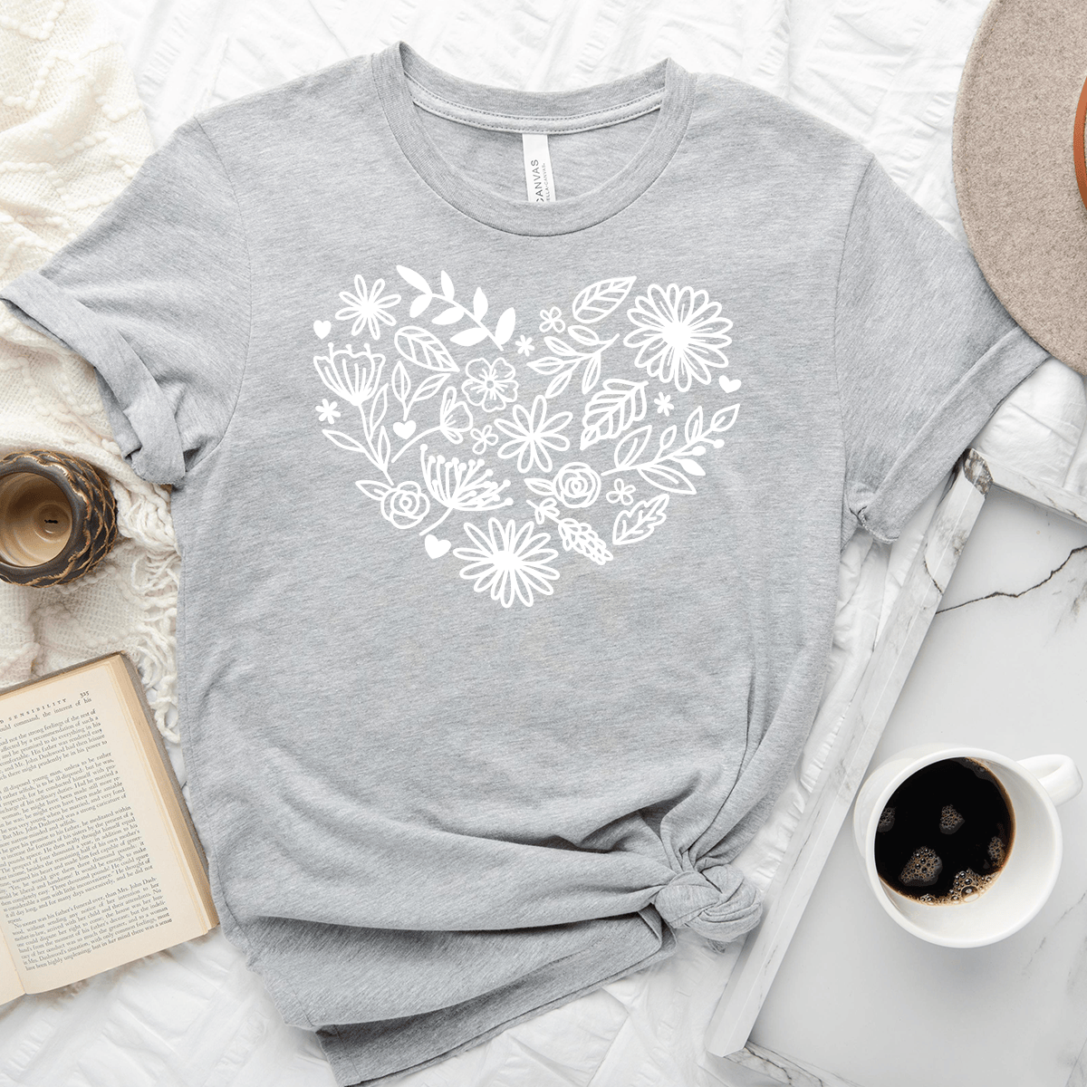 Floral Heart Unisex Tee