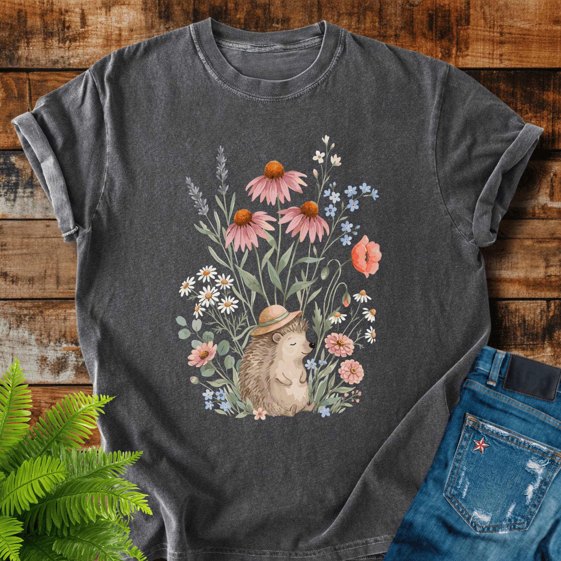 Floral Hedgehog T-shirt