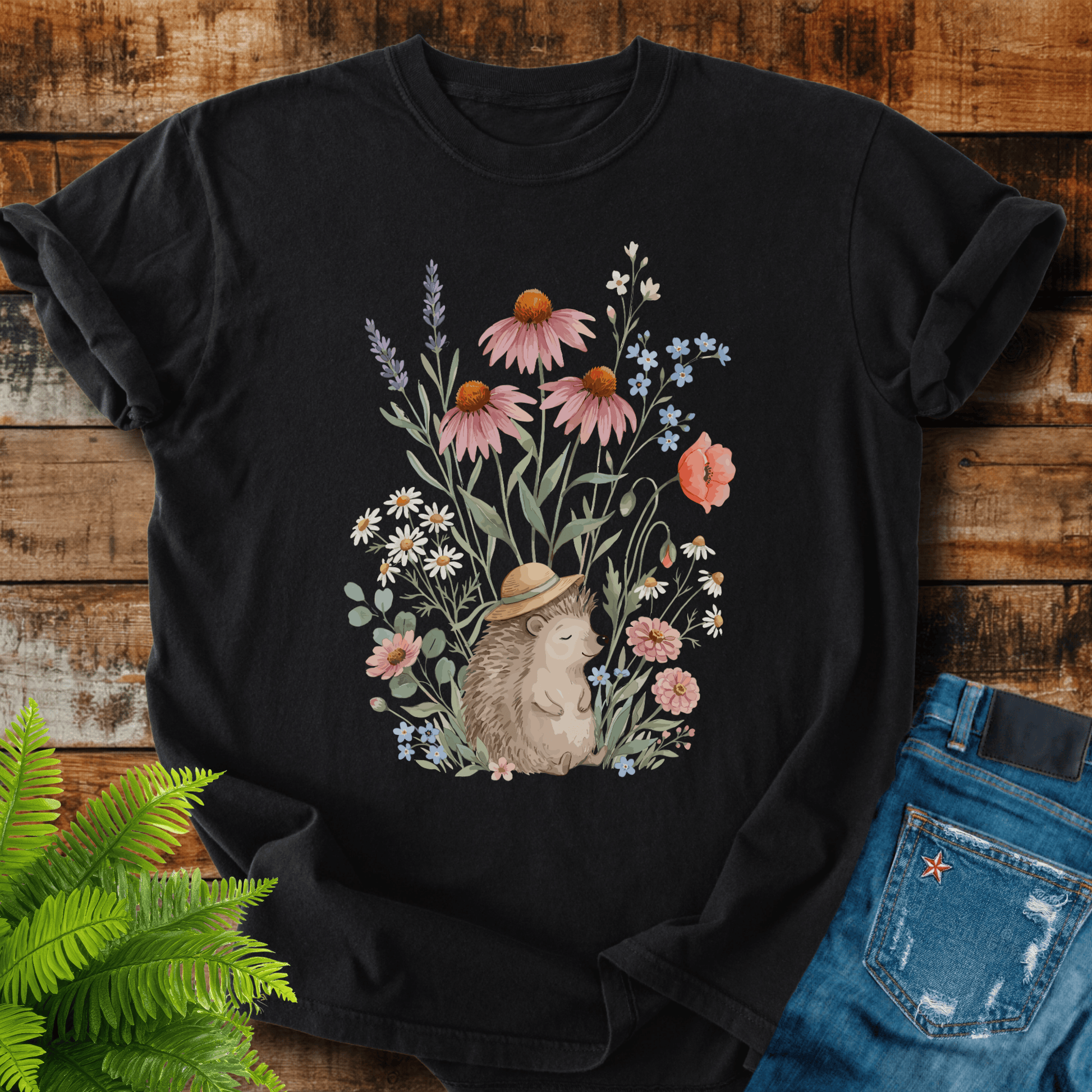 Floral Hedgehog T-shirt