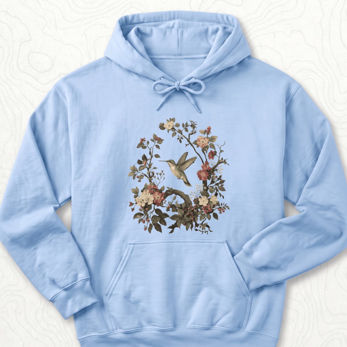 Floral Hummingbird Hoodie