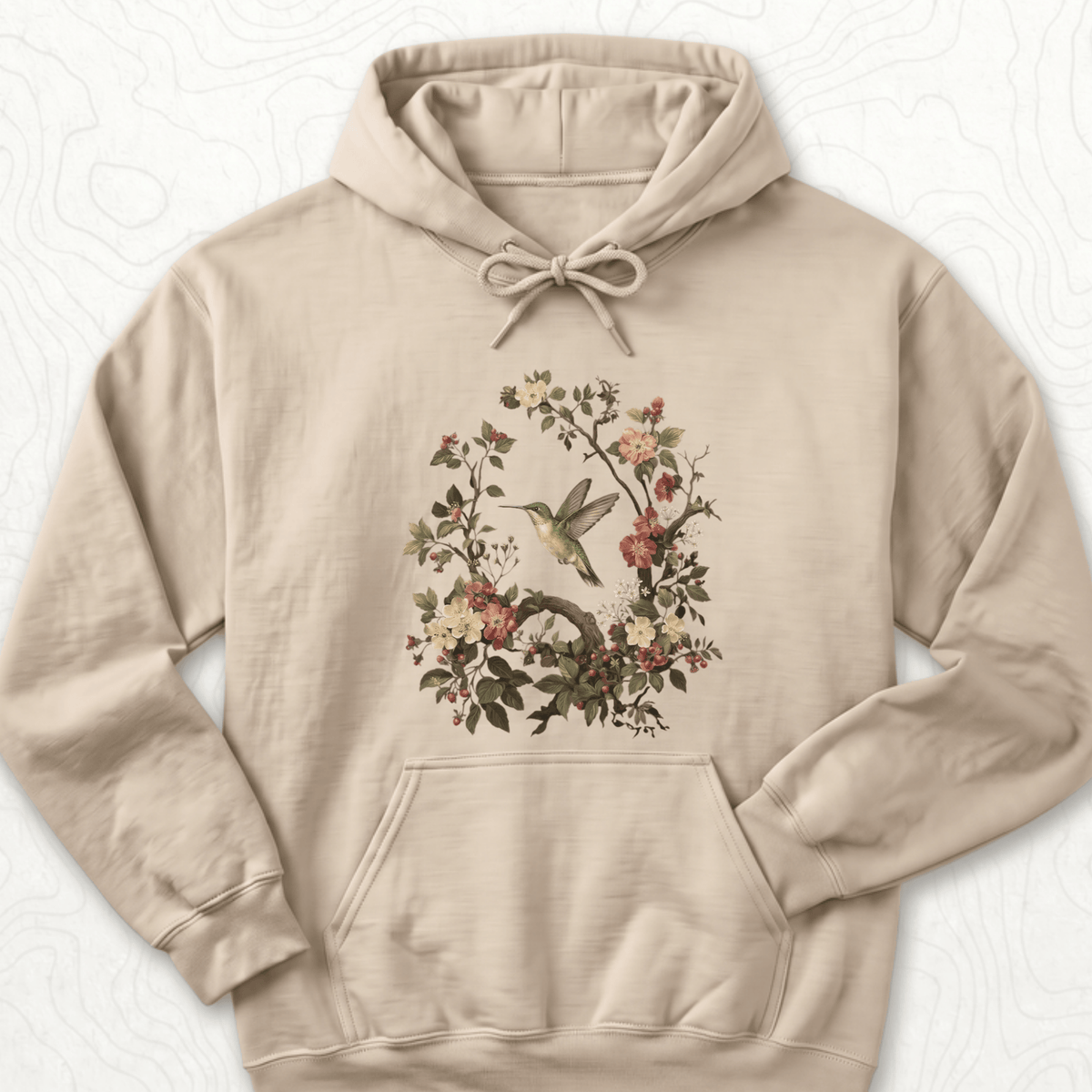 Floral Hummingbird Hoodie