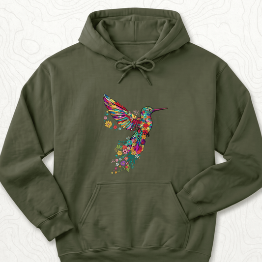 Floral Hummingbird Hoodie