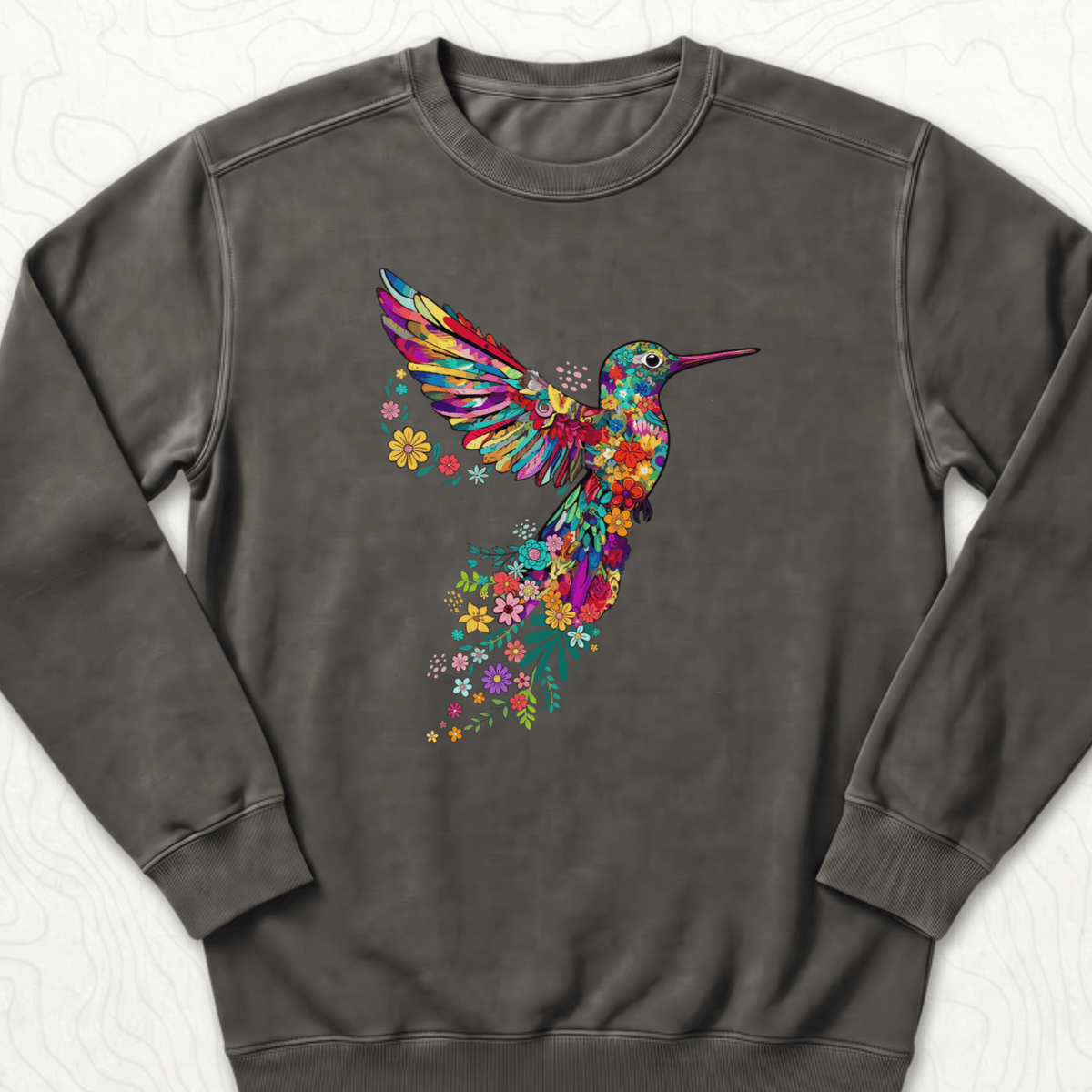 Floral Hummingbird Sweatshirt