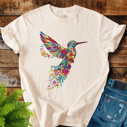 Floral Hummingbird T-shirt