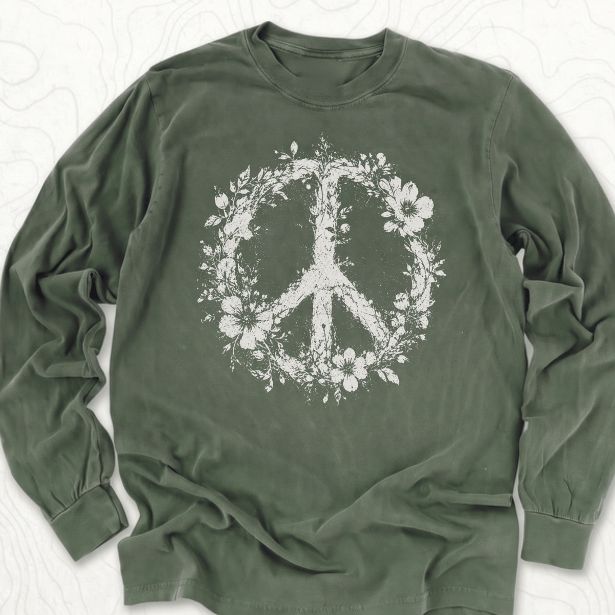 Floral Peace LS T-shirt