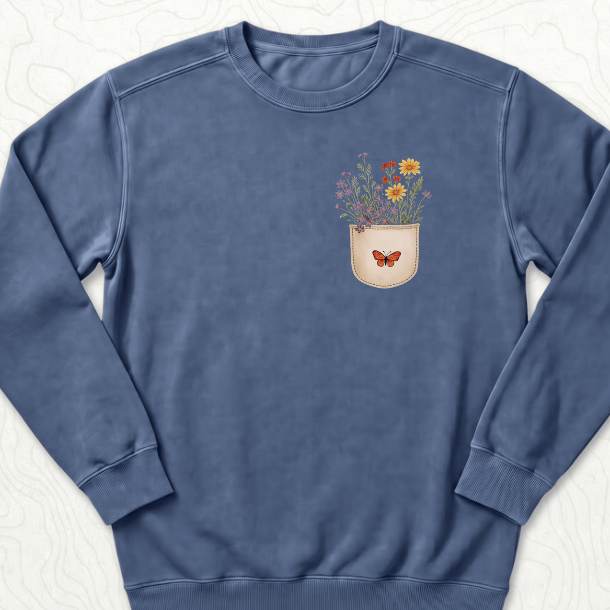 Floral Pocket Sweatshirt