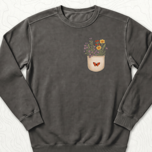 Floral Pocket Sweatshirt