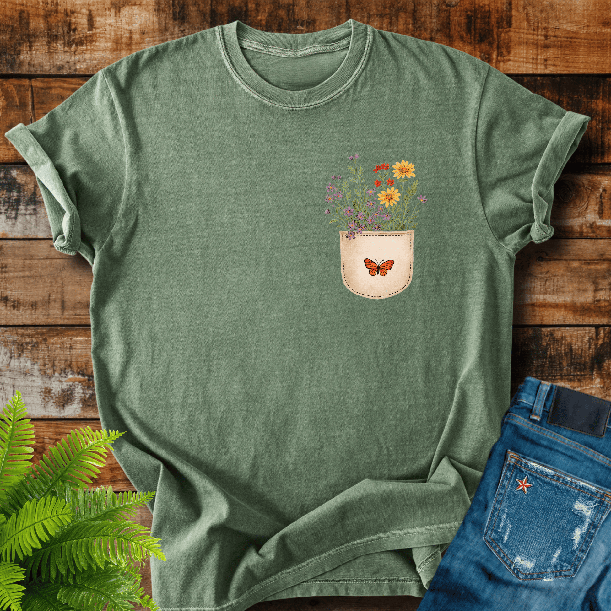 Floral Pocket T-shirt