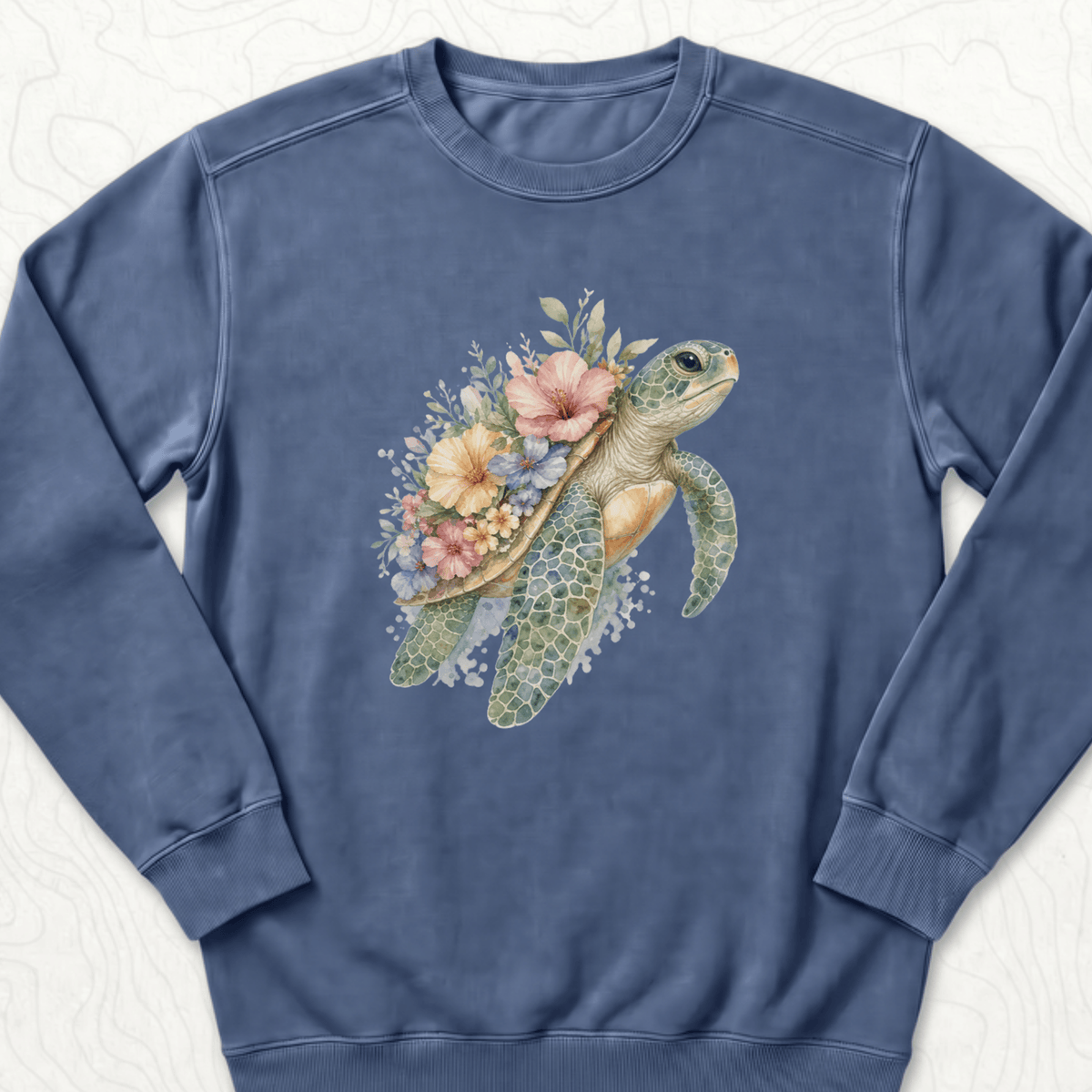 Floral Sea Turtle Sweatshirt