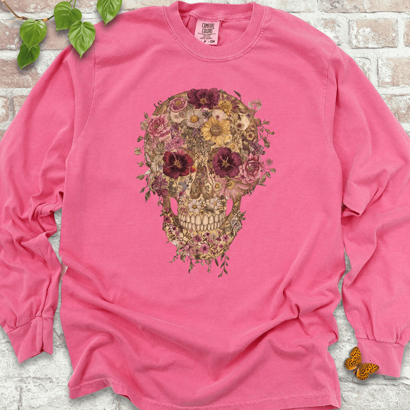 Floral Skull Long Sleeves