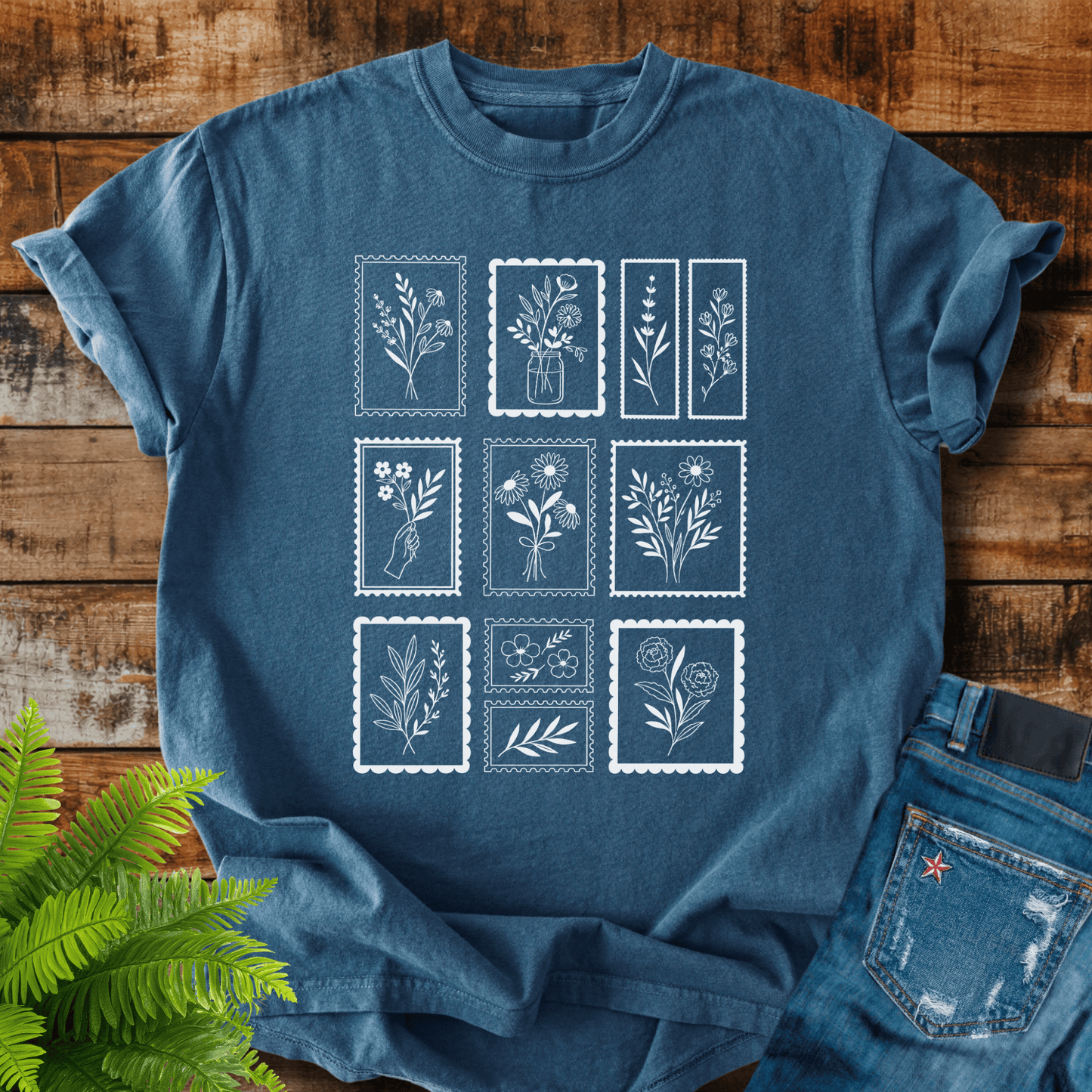 Floral Stamps T-shirt