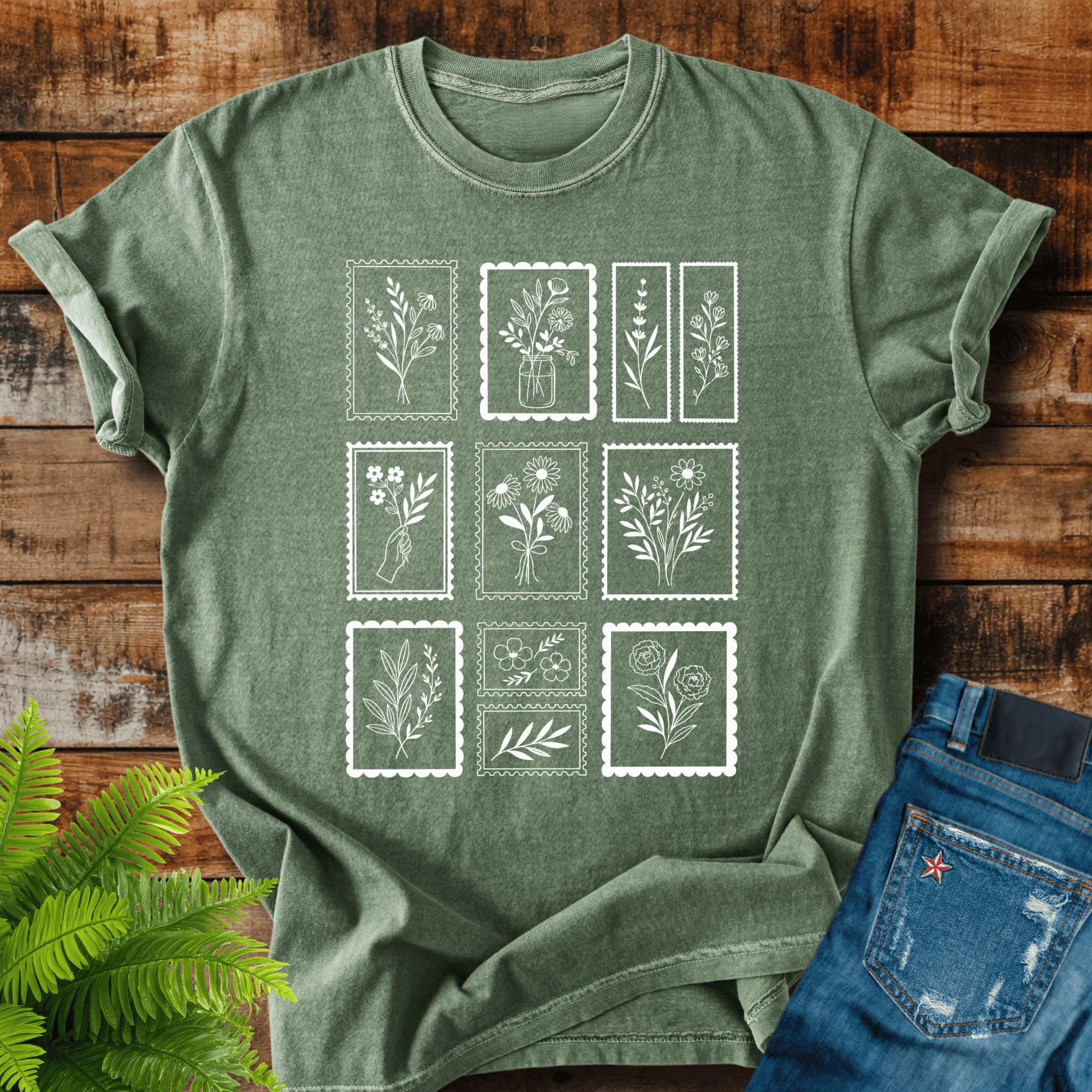 Floral Stamps T-shirt