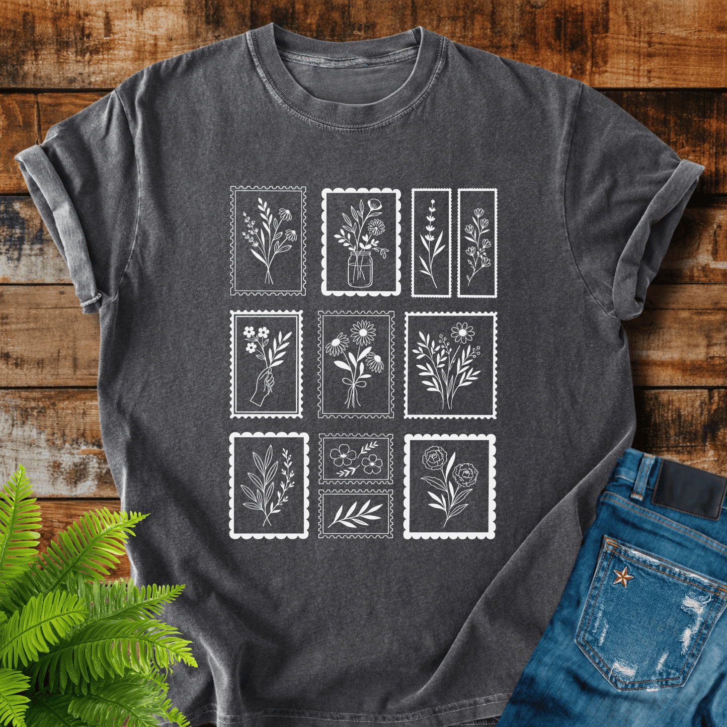 Floral Stamps T-shirt