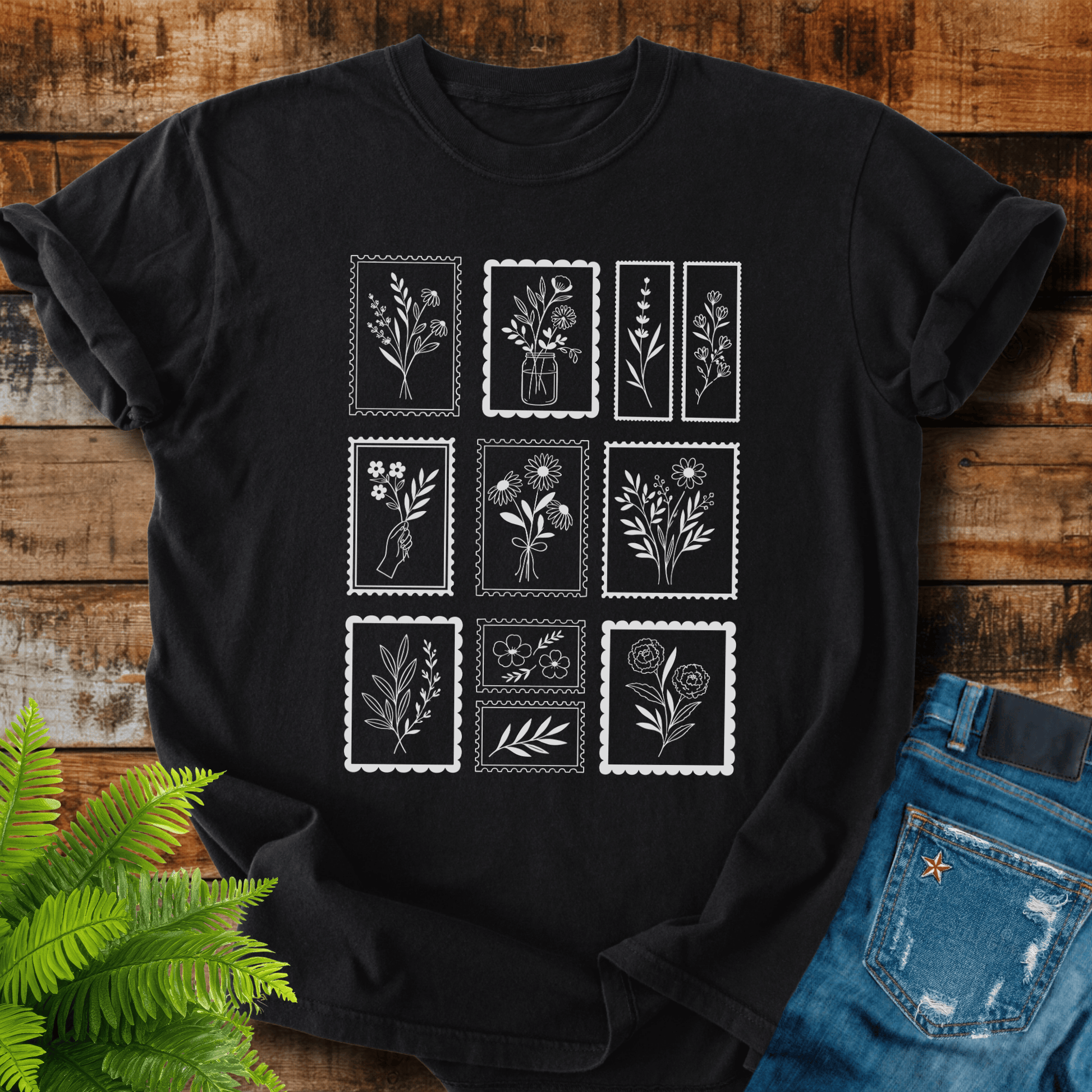 Floral Stamps T-shirt
