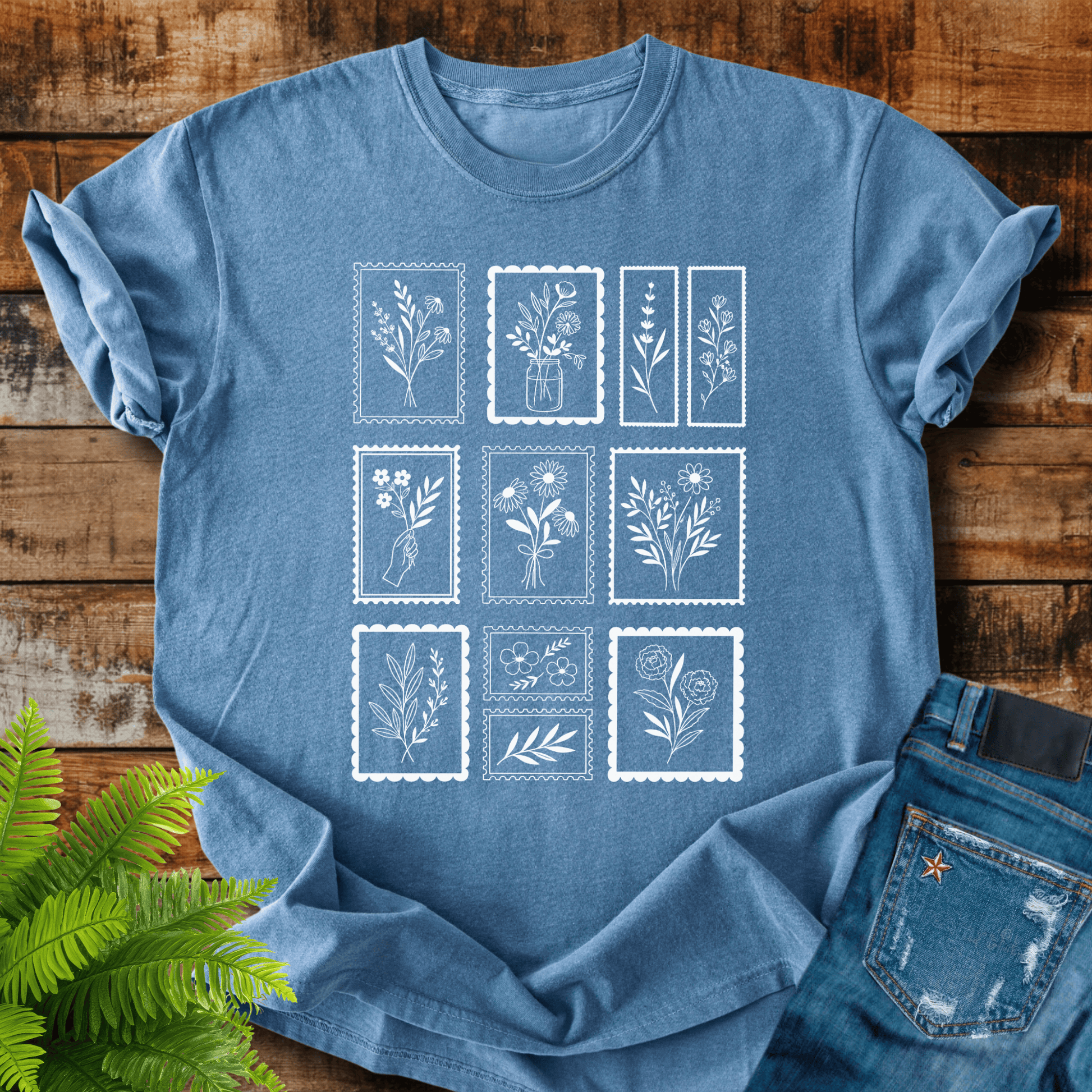 Floral Stamps T-shirt