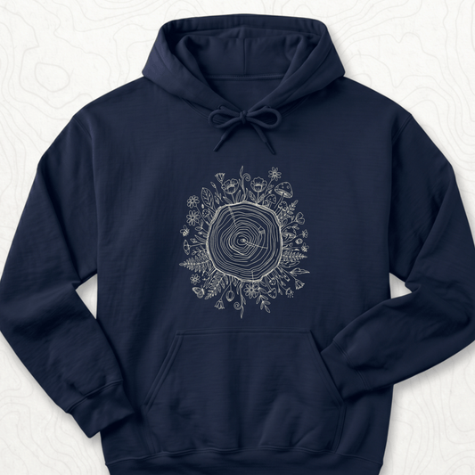 Floral Tree Rings Hoodie