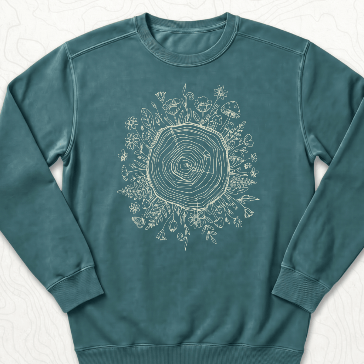 Floral Tree Rings Sweatshirt