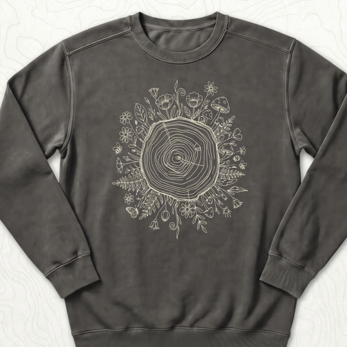 Floral Tree Rings Sweatshirt