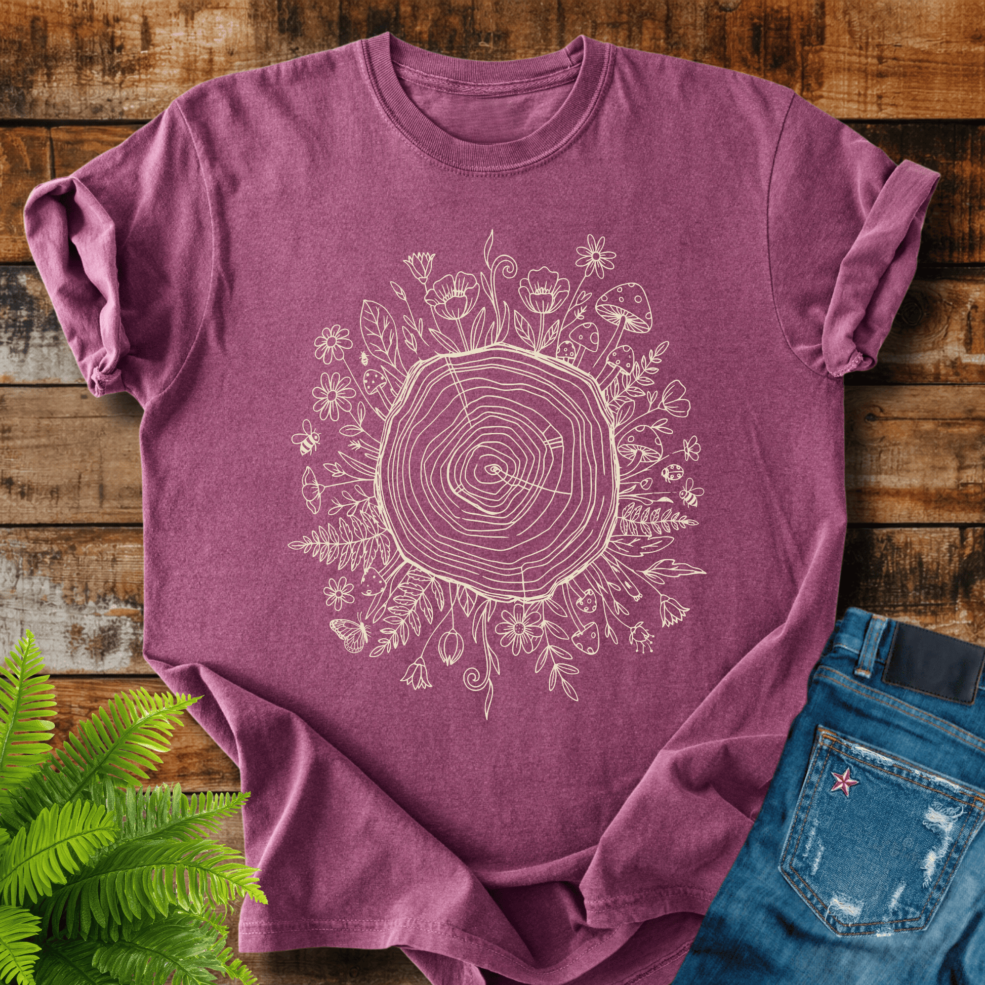 Floral Tree Rings T-shirt