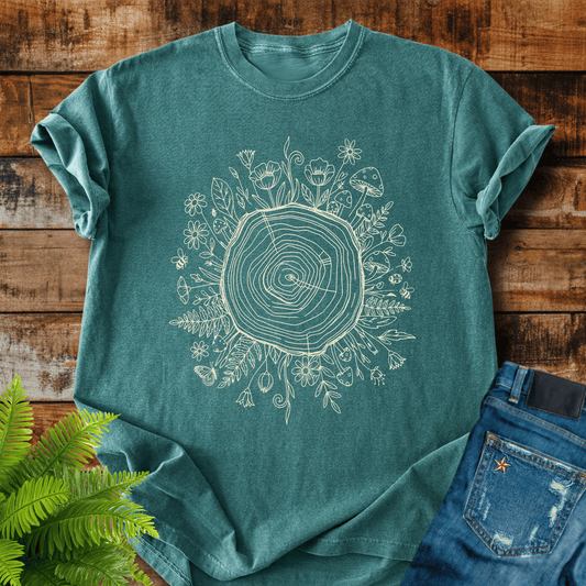 Floral Tree Rings T-shirt