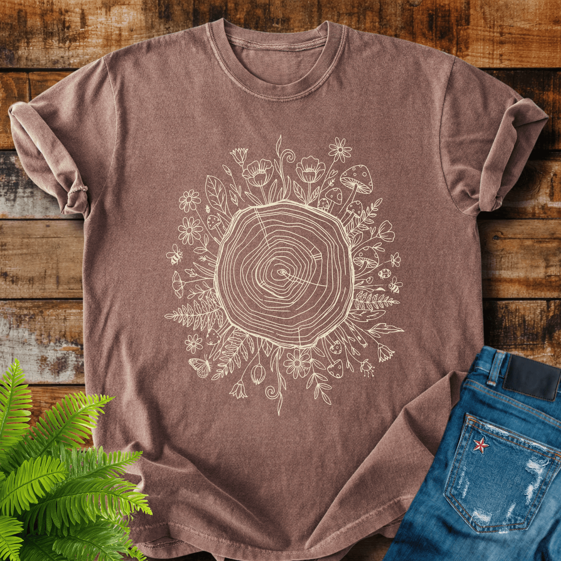 Floral Tree Rings T-shirt