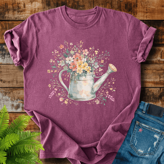 Floral Watering Can T-shirt