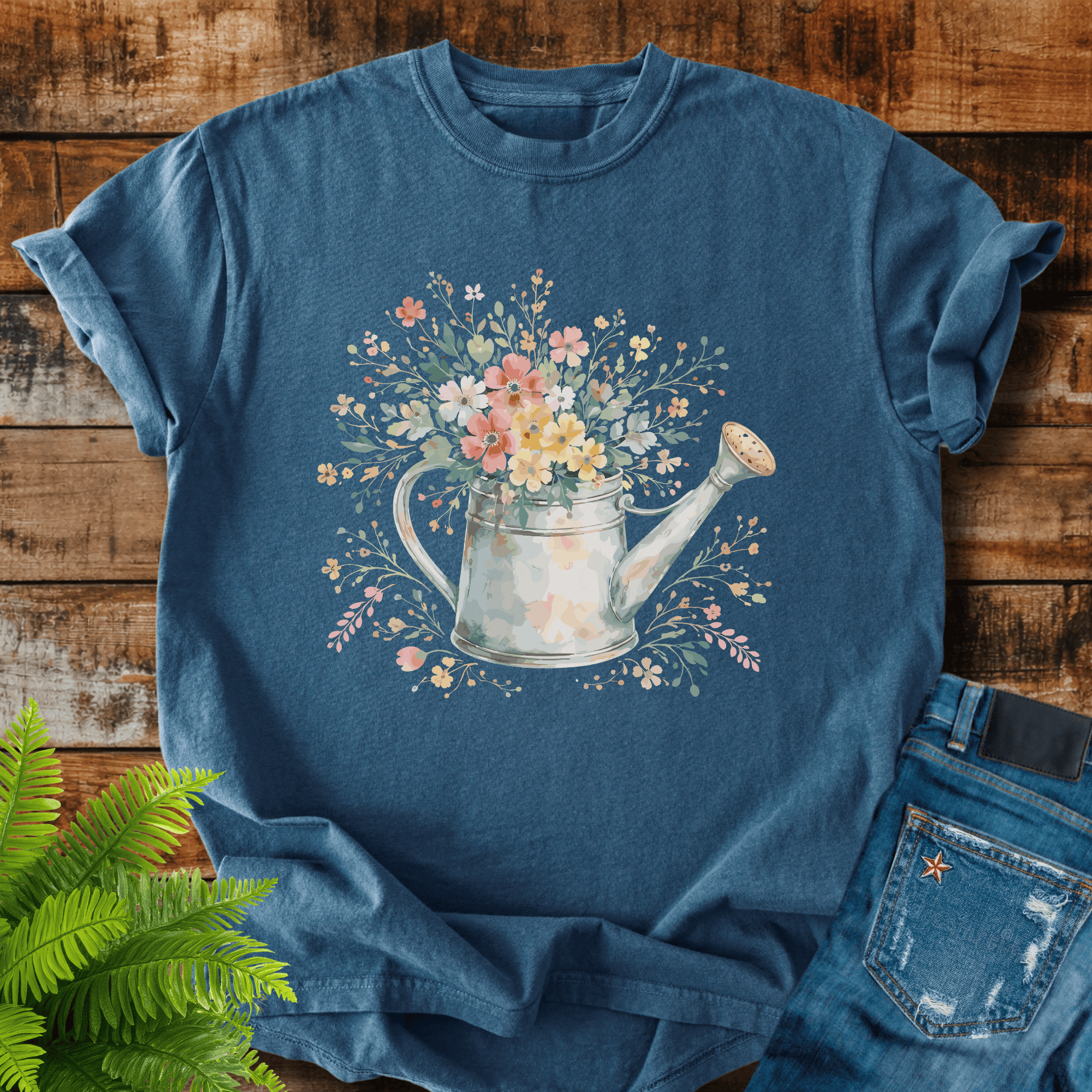 Floral Watering Can T-shirt