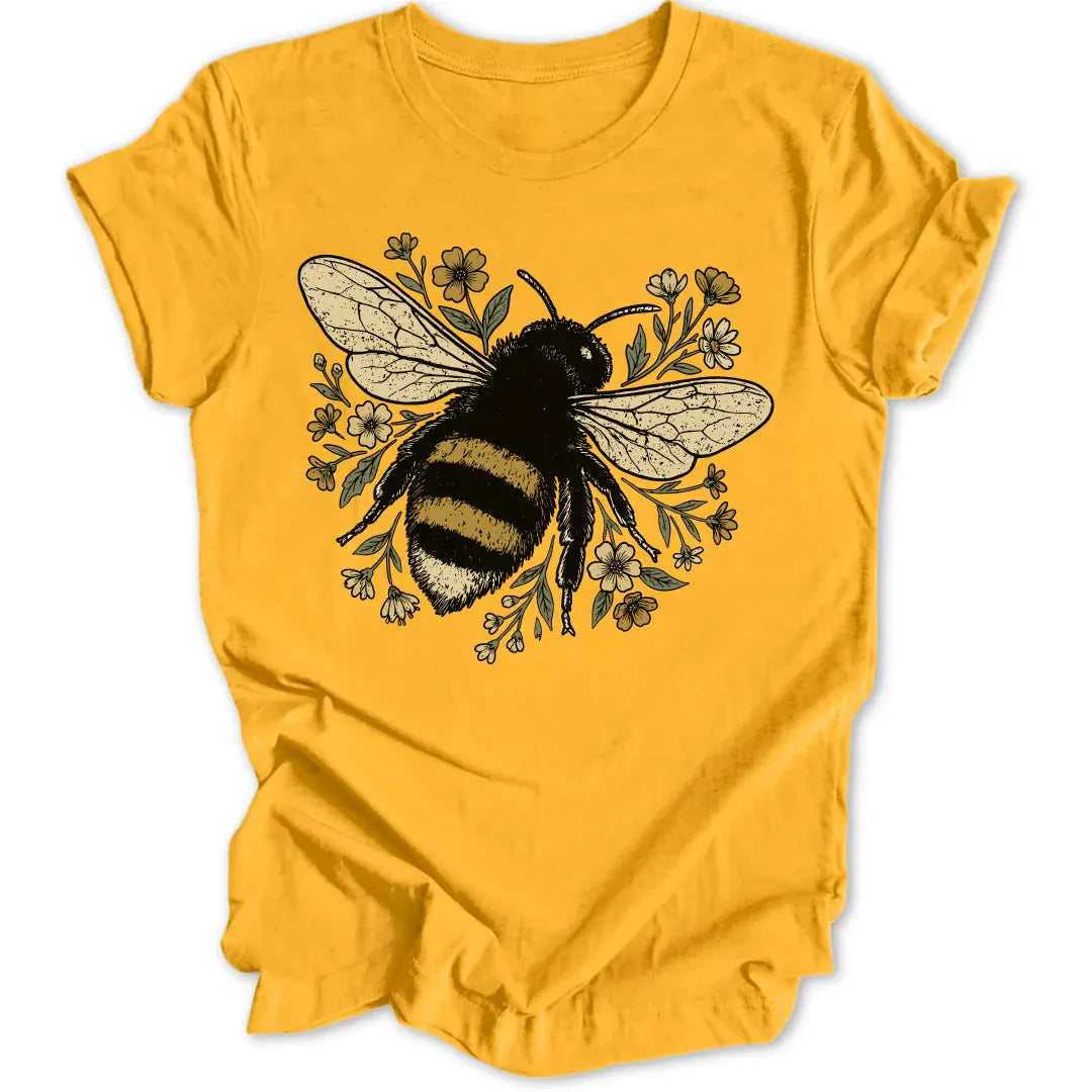 Flower Bee Unisex T-Shirt
