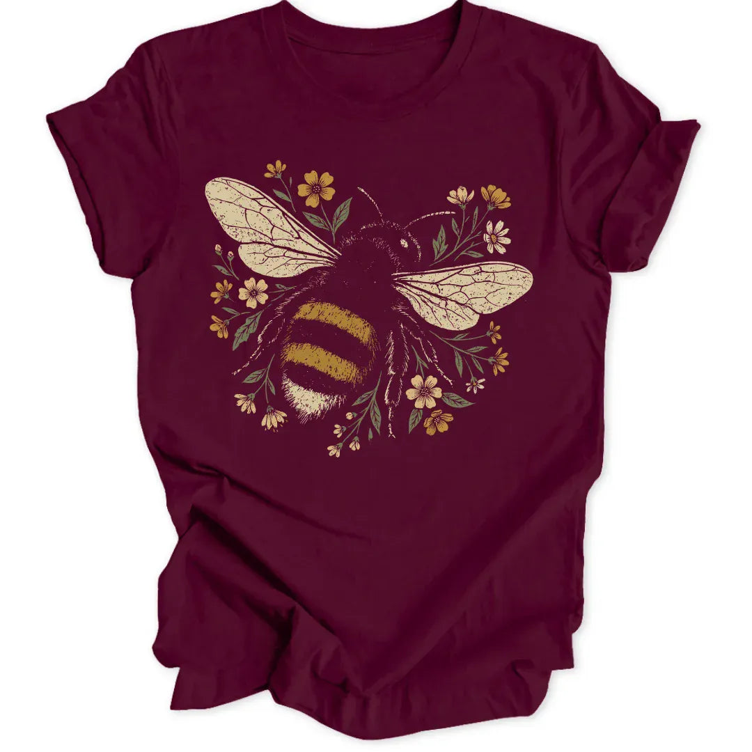 Flower Bee Unisex T-Shirt