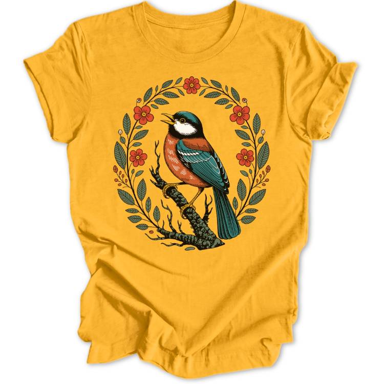 Flower Bird Unisex T-Shirt