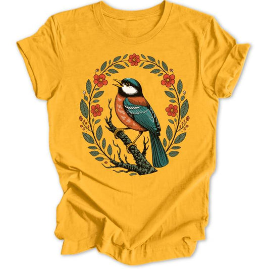 Flower Bird Unisex T-Shirt