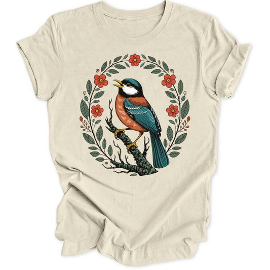 Flower Bird Unisex T-Shirt