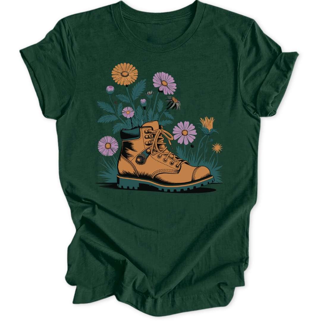 Flower Boot Unisex T-Shirt