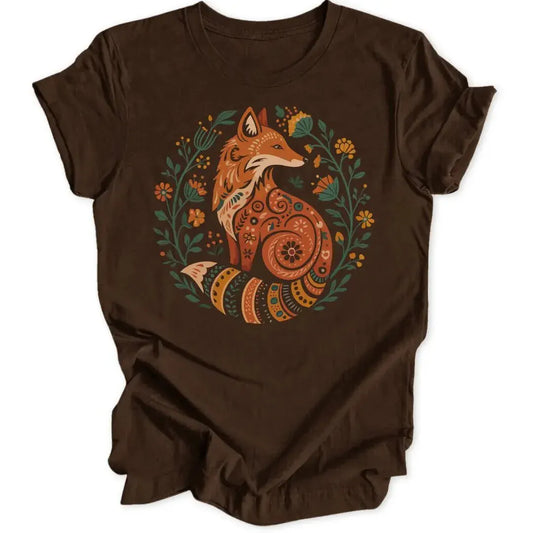 Flower Fox Unisex T-Shirt