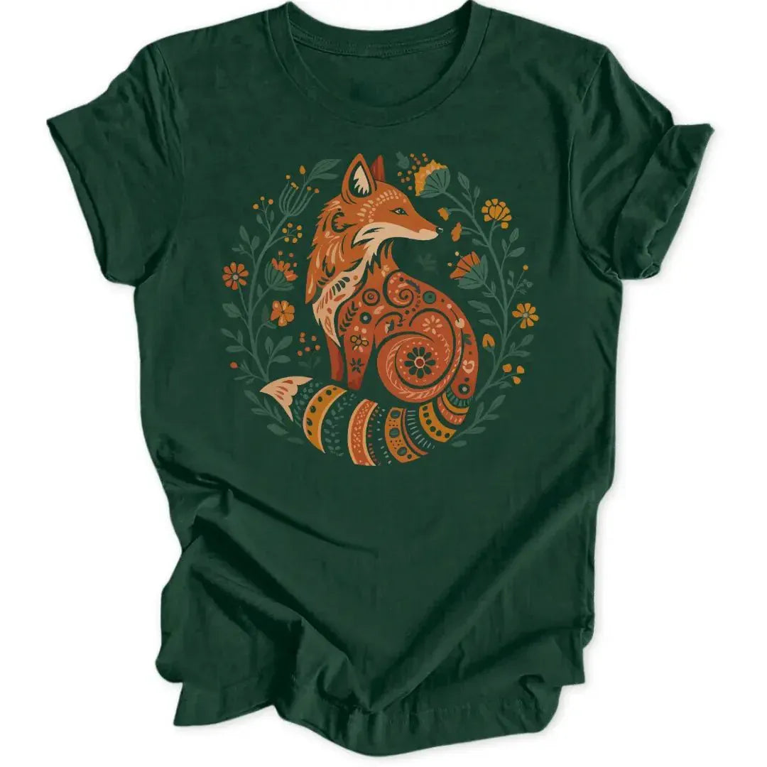 Flower Fox Unisex T-Shirt