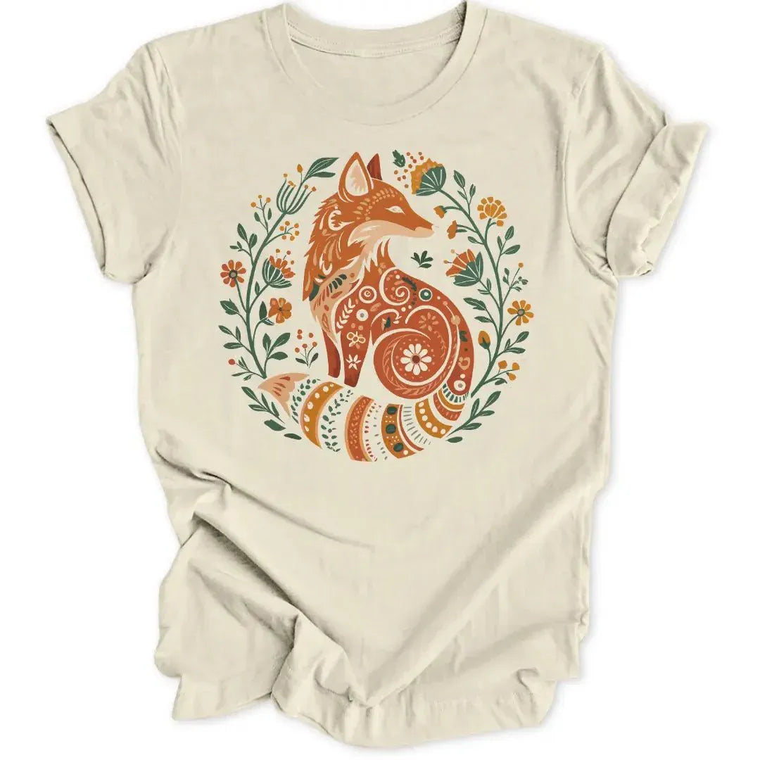Flower Fox Unisex T-Shirt