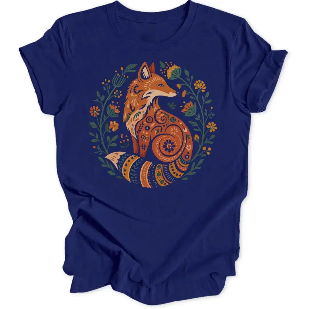 Flower Fox Unisex T-Shirt