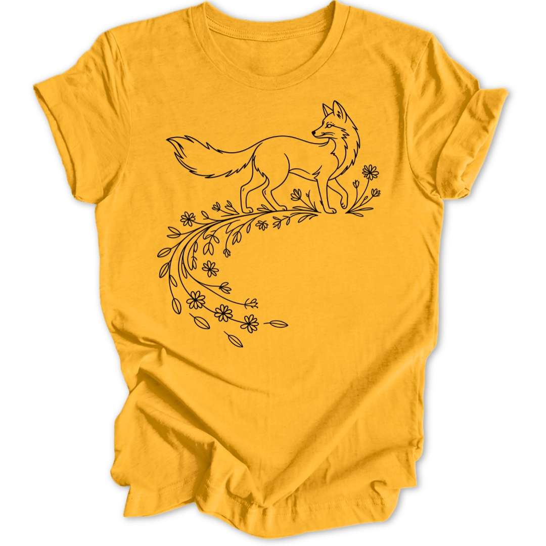 Flower Fox Unisex T-Shirt