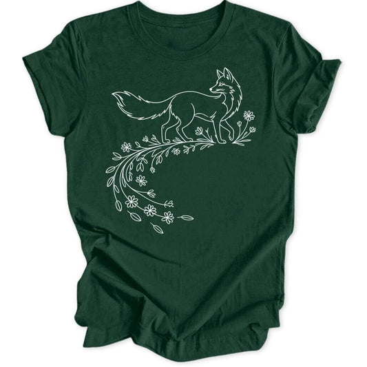 Flower Fox Unisex T-Shirt