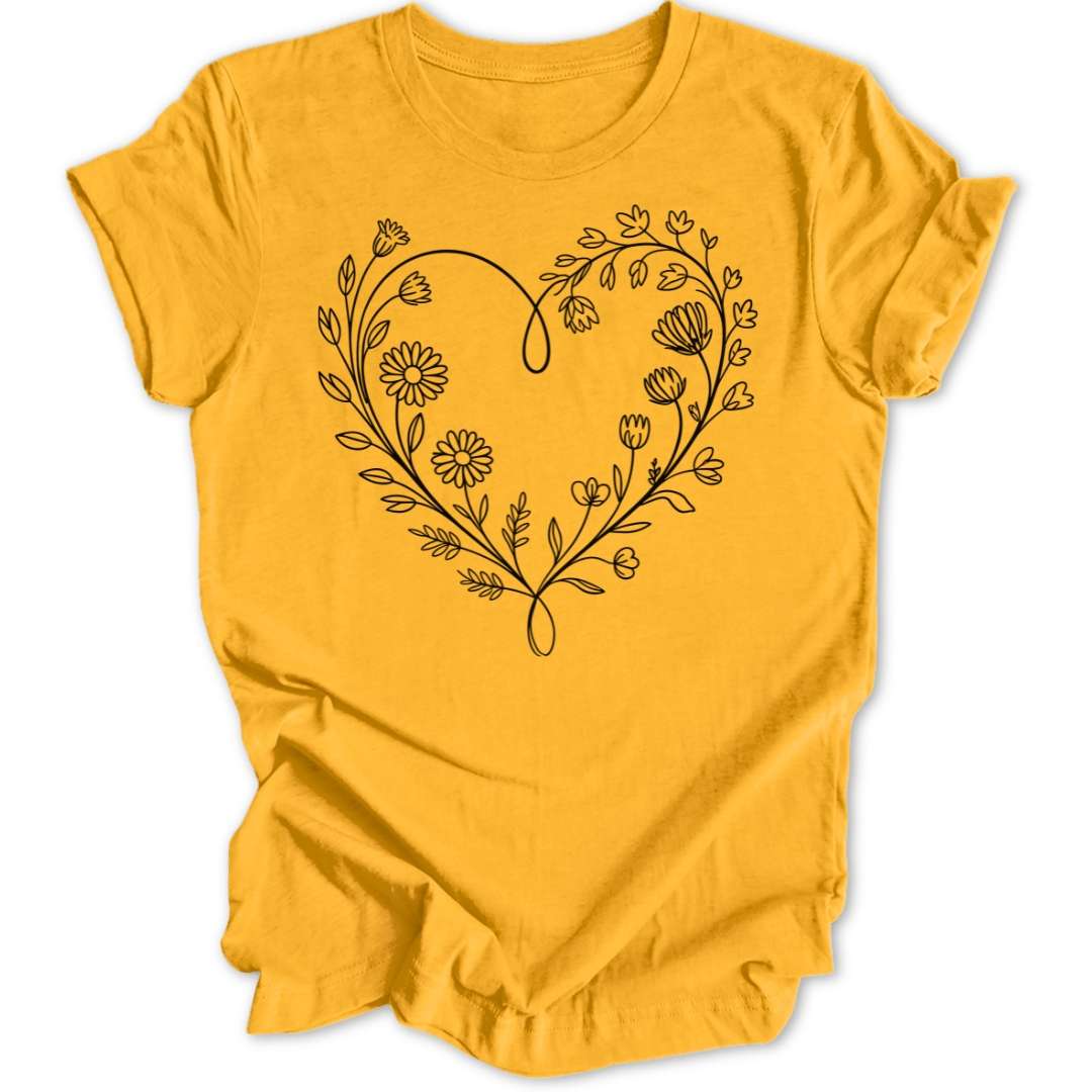 Flower Heart Unisex T-Shirt