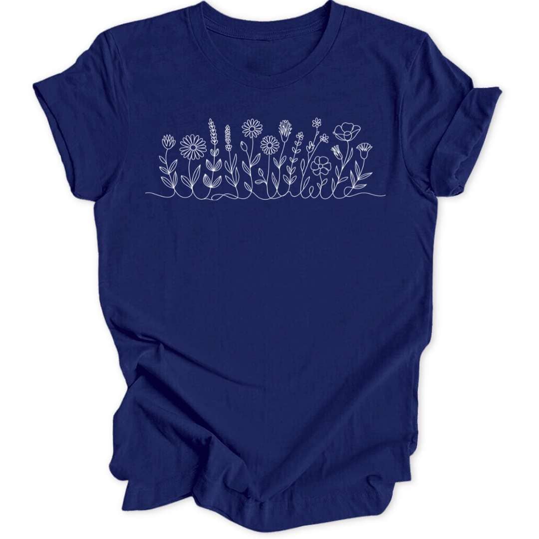 Flower Line Unisex T-Shirt