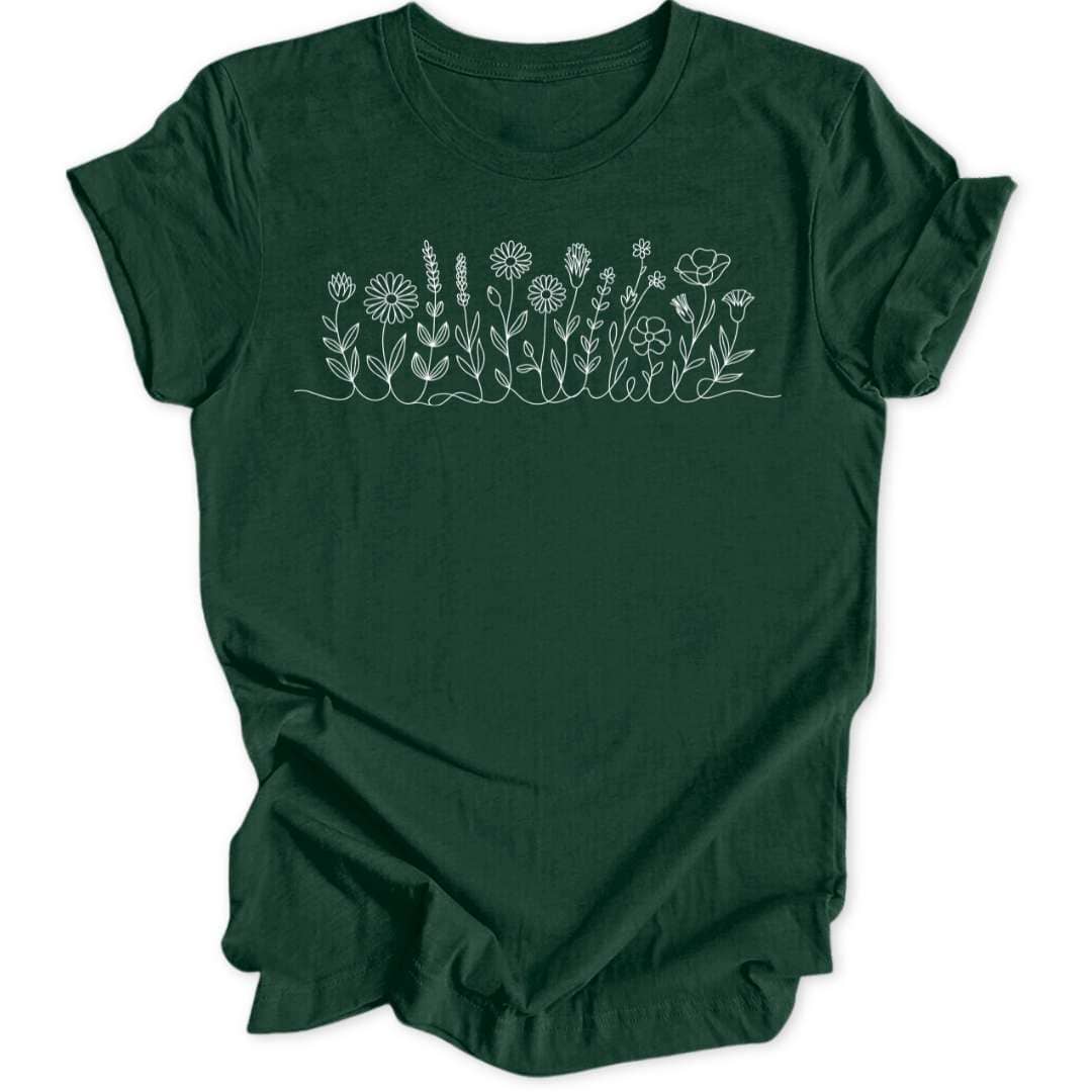 Flower Line Unisex T-Shirt
