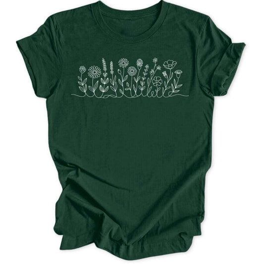 Flower Line Unisex T-Shirt