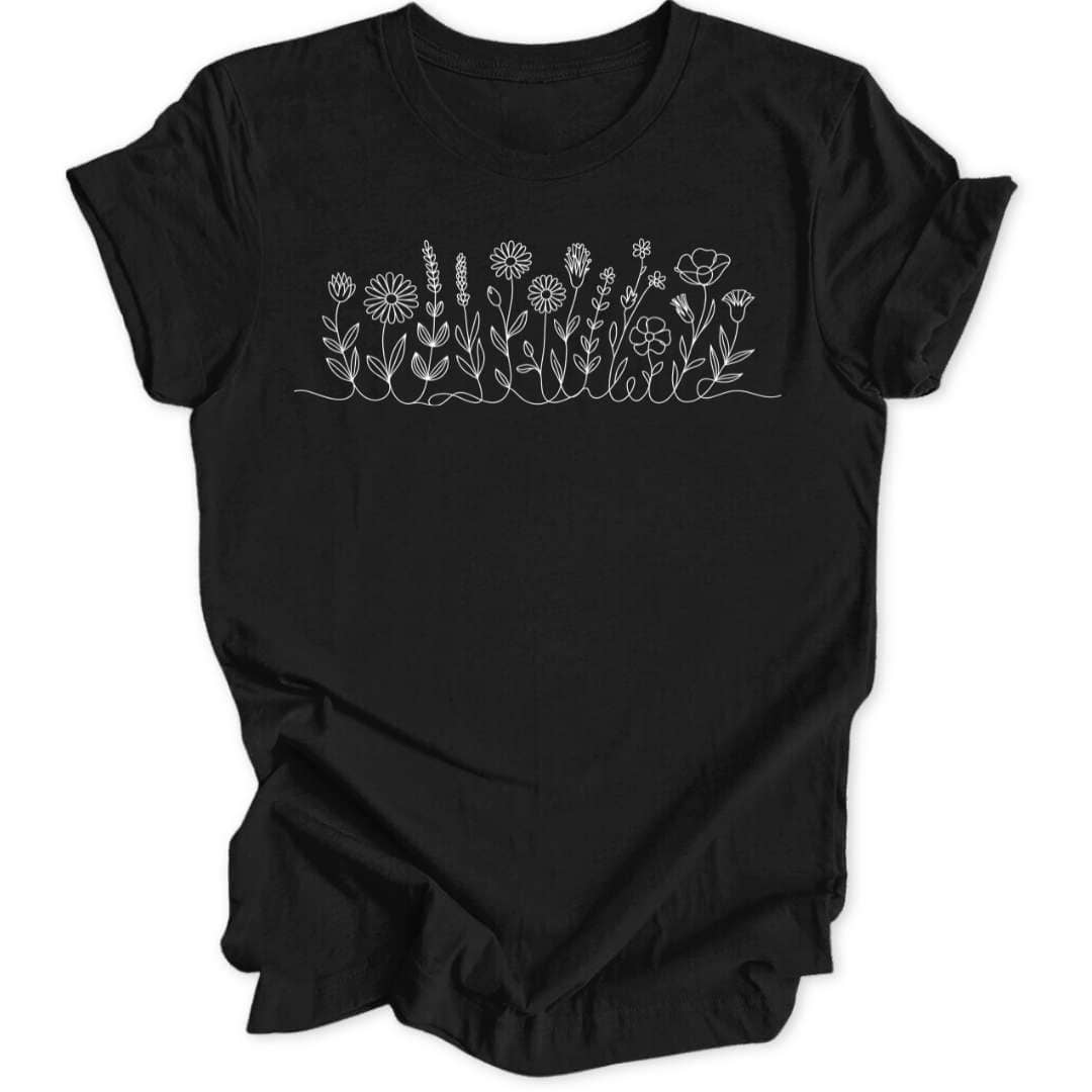Flower Line Unisex T-Shirt