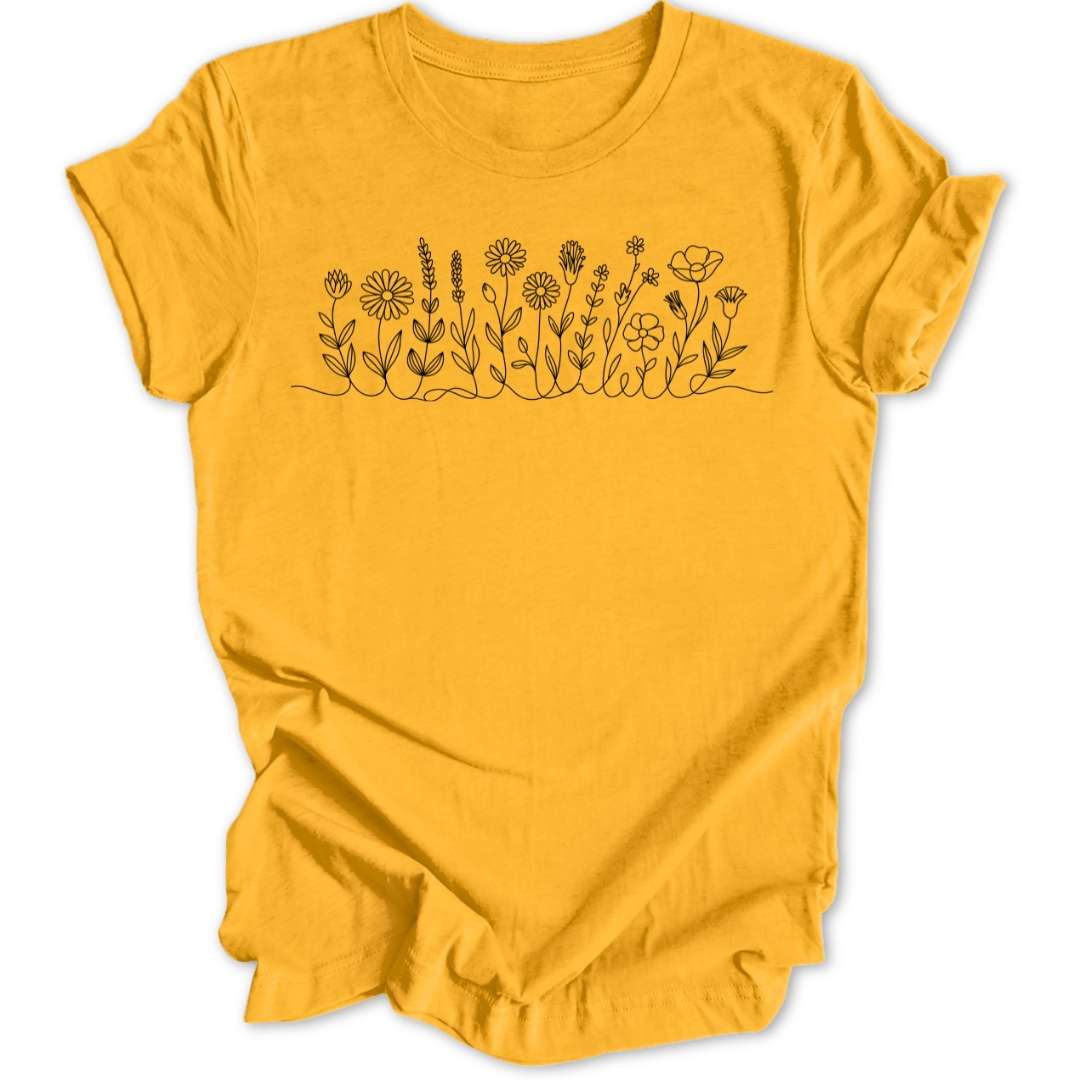 Flower Line Unisex T-Shirt
