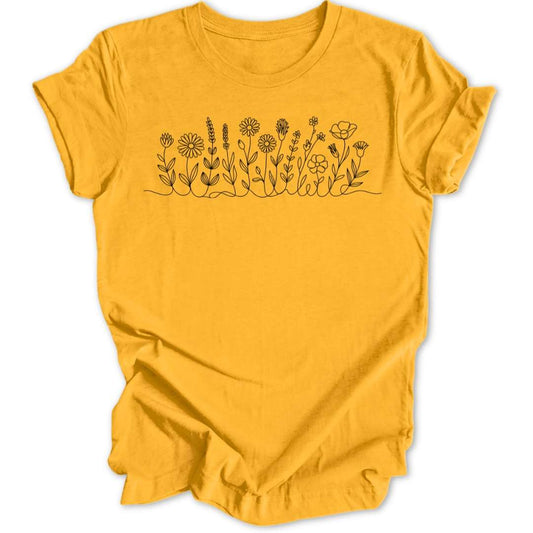 Flower Line Unisex T-Shirt