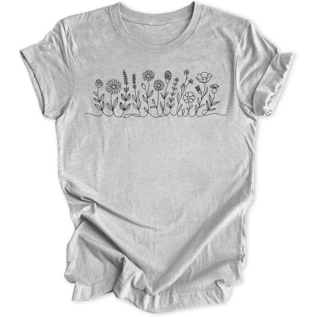 Flower Line Unisex T-Shirt