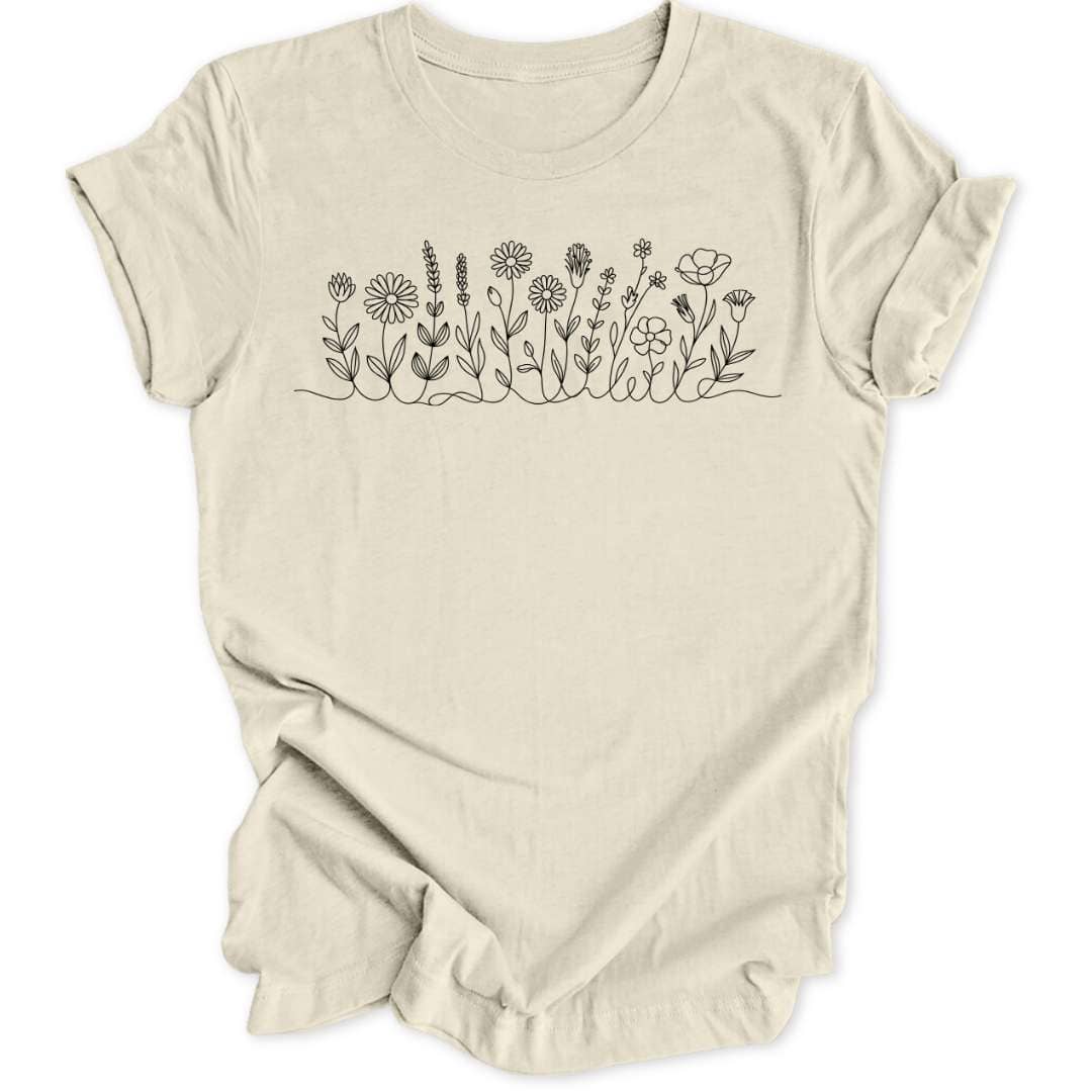 Flower Line Unisex T-Shirt