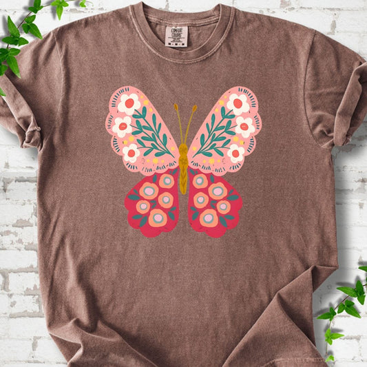 Flowers Butterfly T-Shirt